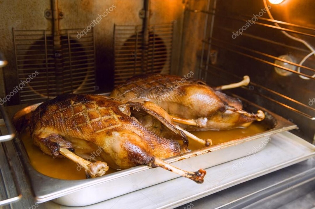 Leckere krosse Gänse Gans lecker